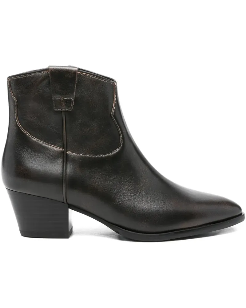 ash Stiefel mit Reißverschlussdetail 50mm - Schwarz Schwarz