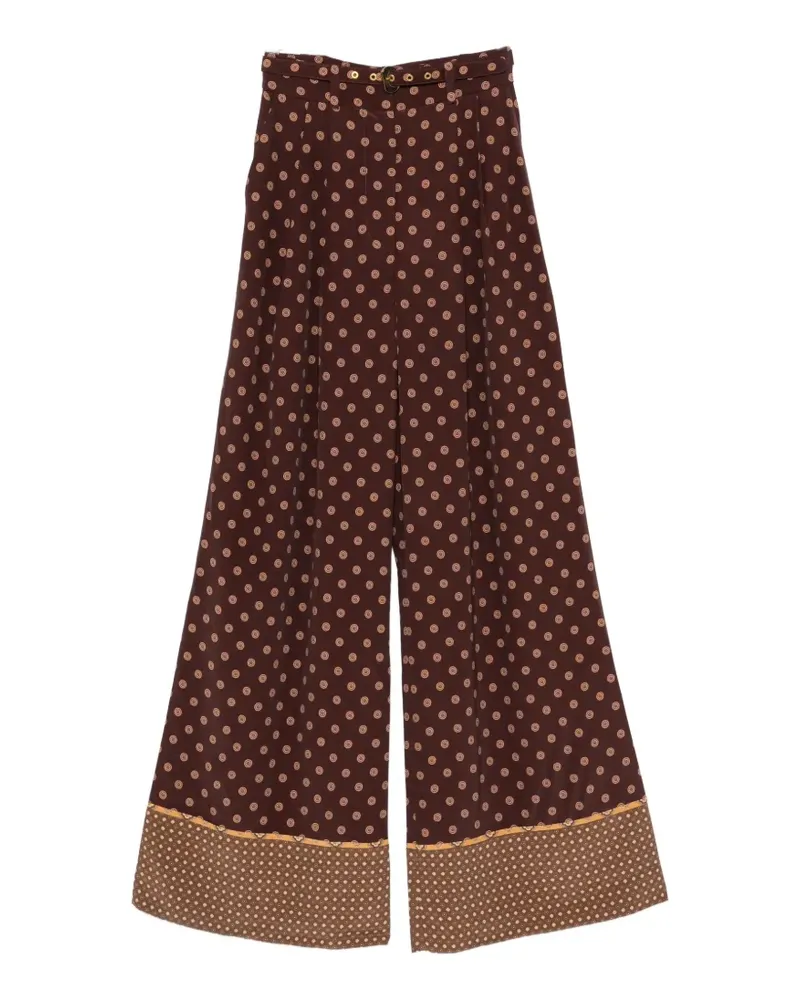Zimmermann Pyjama polka-dot belted palazzo pants - Braun Braun