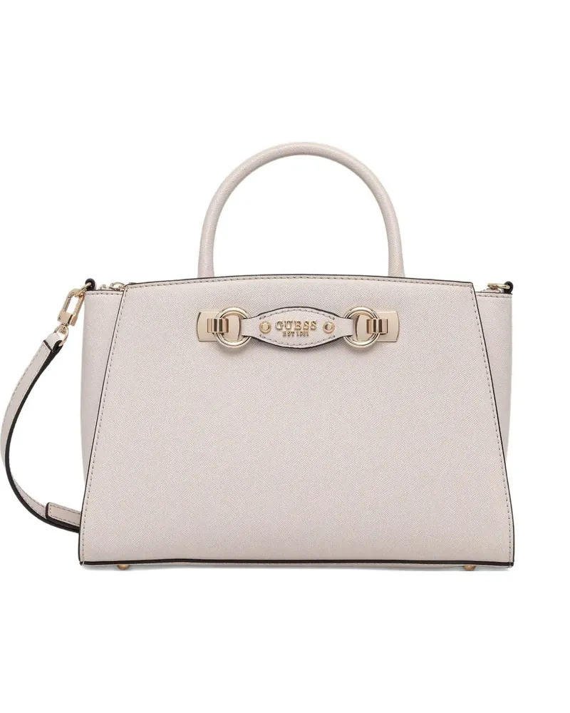 Guess Mimina logo-plaque tote bag - Nude Nude