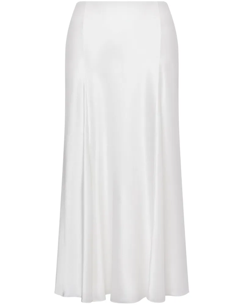 Alberta Ferretti Mittellanger Rock - Weiß Weiß