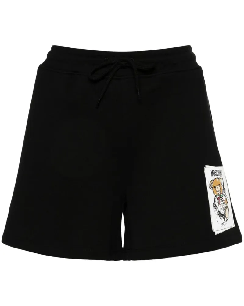Moschino Shorts mit Teddy-Print - Schwarz Schwarz