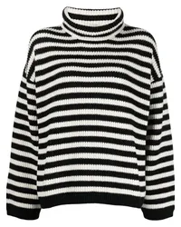 STUDIO TOMBOY Gestreifter Pullover Schwarz