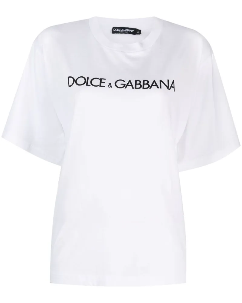Dolce & Gabbana T-Shirt mit Logo-Print - Weiß Weiß