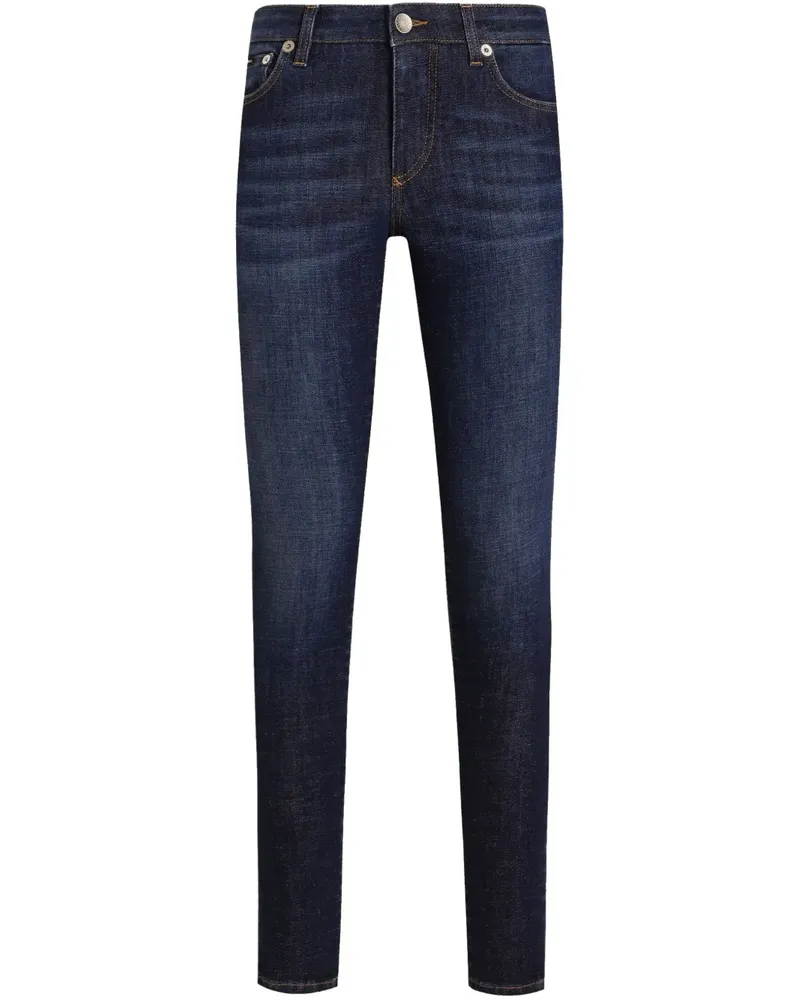 Dolce & Gabbana Jeans mit Logo-Schild - Blau Blau
