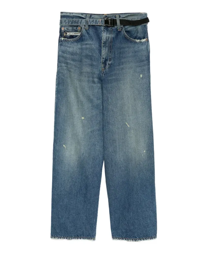 Sacai Jeans im Distressed-Look - Blau Blau
