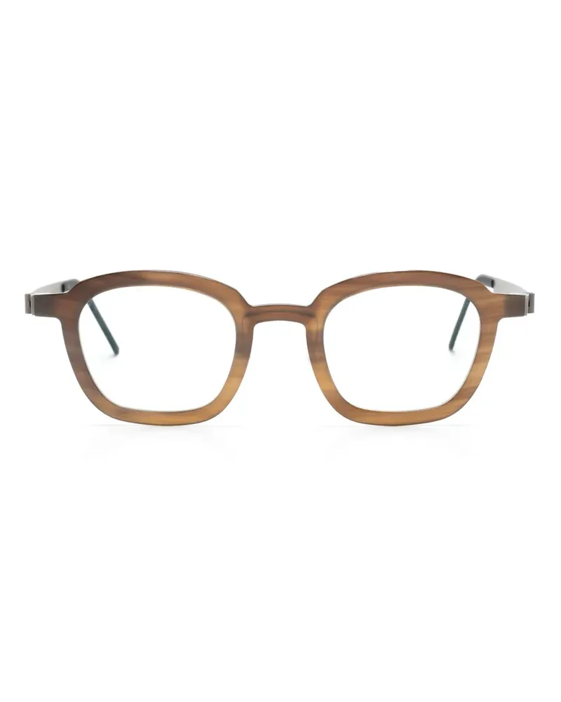 Lindberg Brille mit eckigem Gestell - Braun Braun