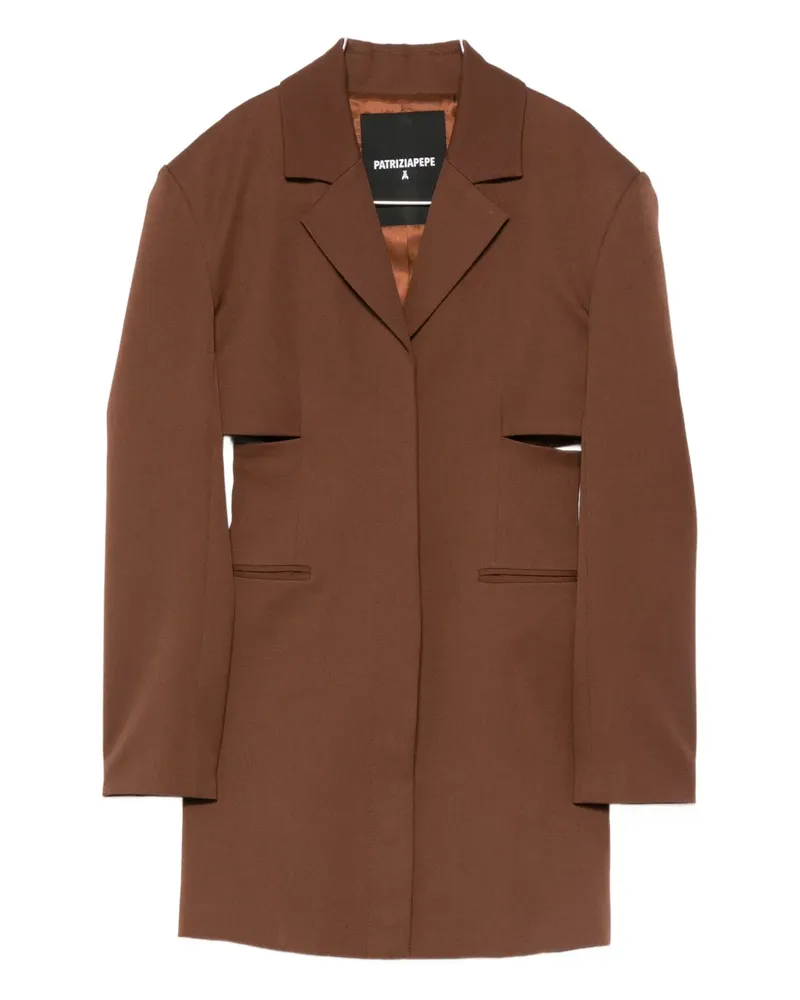 Patrizia Pepe Kleid mit Cut-Outs im Blazer-Look - Braun Braun