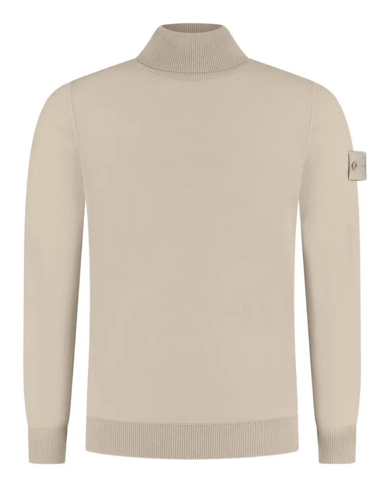 Stone Island Rollkragenpullover mit Logo-Patch - Nude Nude