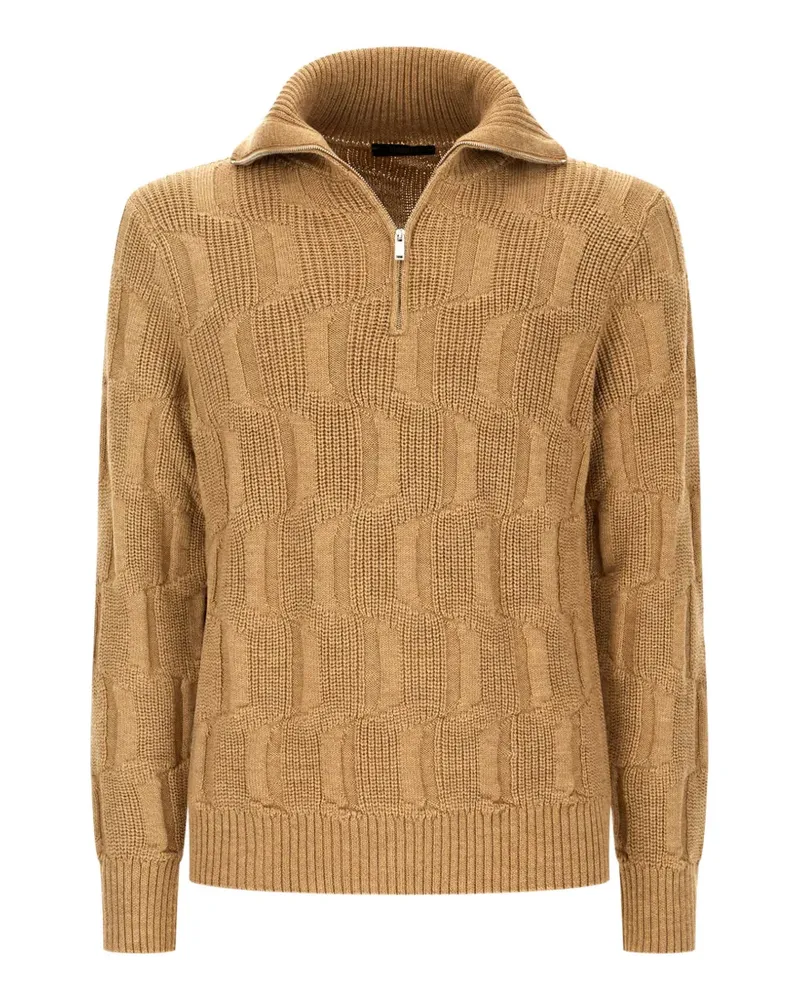 Zanone Strukturierter Pullover - Nude Nude