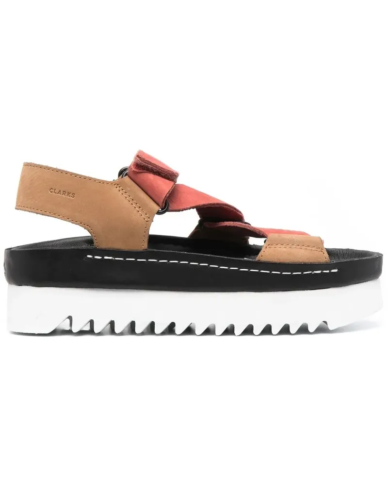 Clarks Sandalen mit geriffelter Sohle - Nude Nude