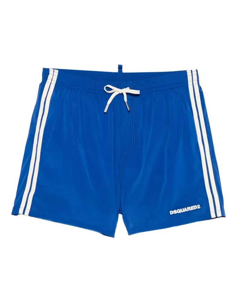 Dsquared2 side-stripe logo-print swim shorts - Blau Blau