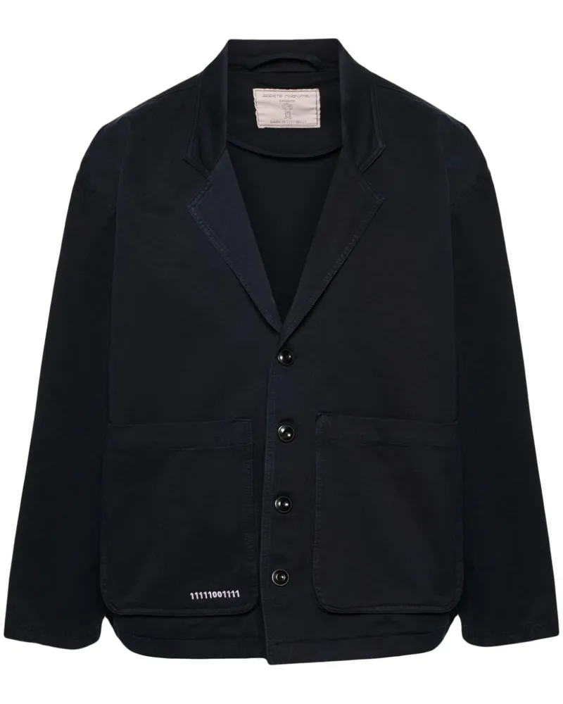 Société Anonyme Einreihiger Kensington Blazer Blau