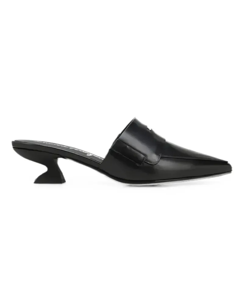Ferragamo Mules mit spitzer Kappe - Schwarz Schwarz
