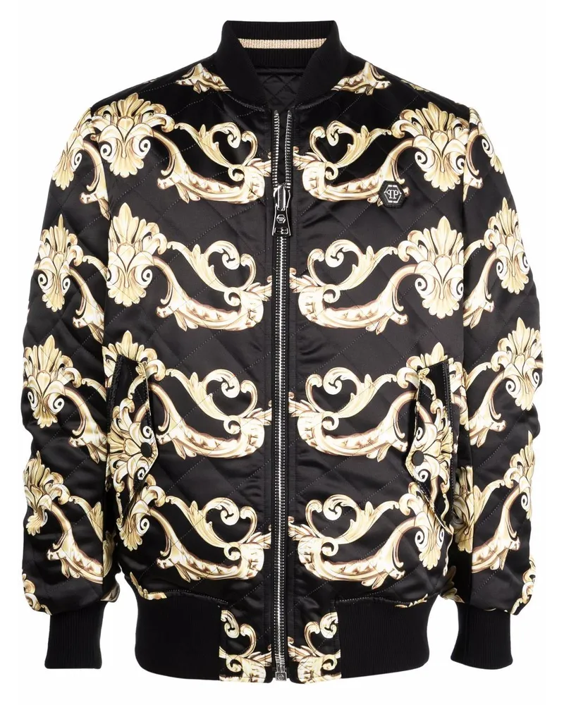 Philipp Plein Gesteppte Bomberjacke - Schwarz Schwarz