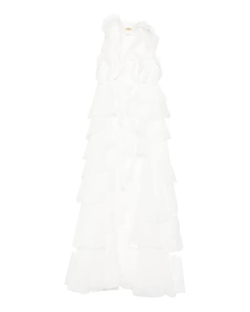 Aje. Cleo ruffled gown maxi dress - Weiß Weiß