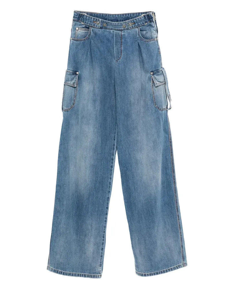 Ermanno Scervino Cargo-Jeans mit Falten - Blau Blau
