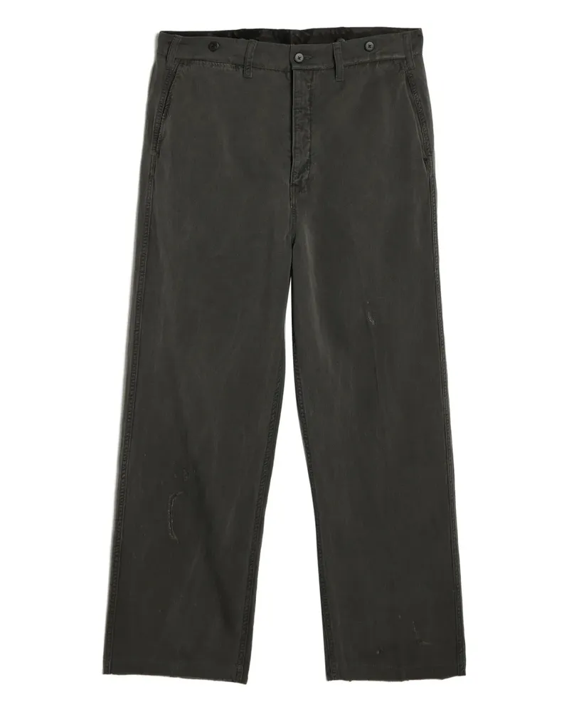 Visvim Alper distressed-detail trousers - Schwarz Schwarz