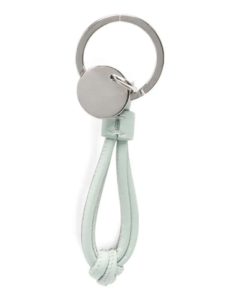 Jil Sander Knot Loop leather keyring - Grün Grün