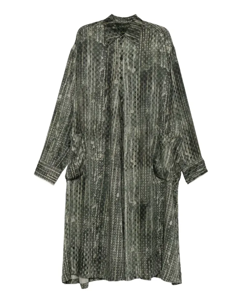 Ziggy Chen Kleid mit abstraktem Print - Grün Grün