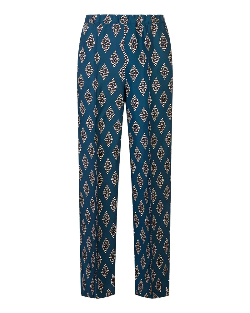 For Restless Sleepers Pontos Hose mit Rautenprint - Blau Blau