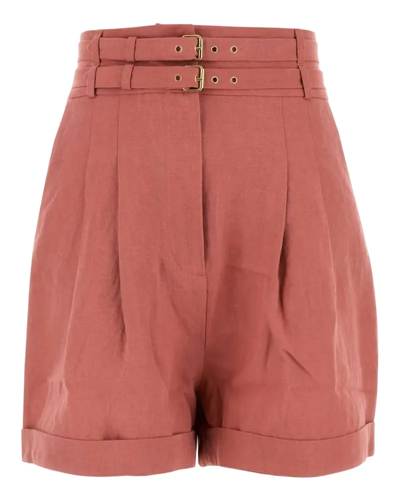 Le Kasha 1918 Leinenshorts mit Doppelschnalle - Rosa Rosa