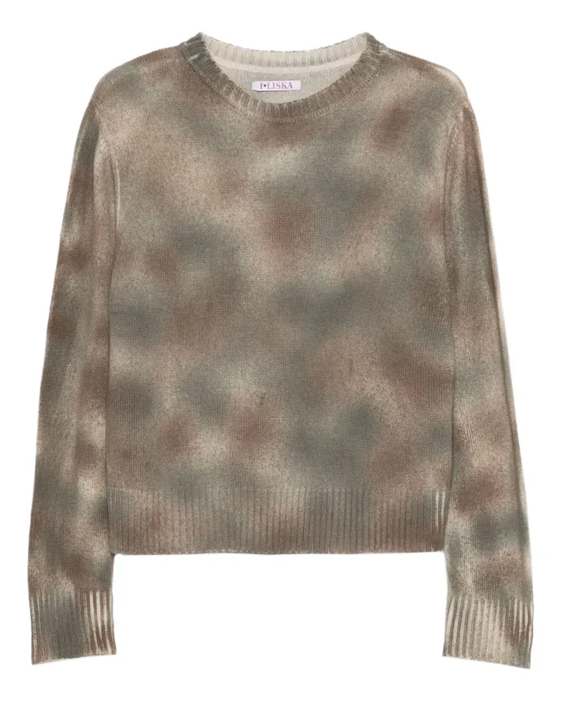 Liska Sweatshirt mit Batik-Print - Braun Braun
