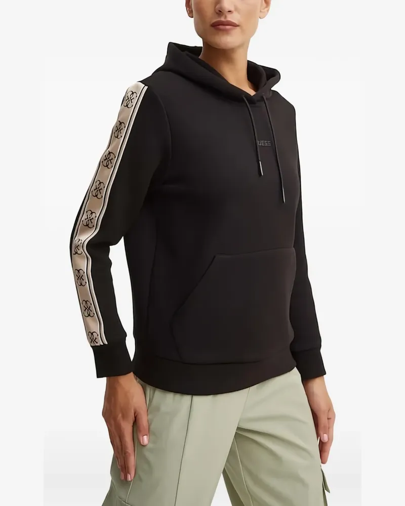 Guess logo-print hoodie - Schwarz Schwarz