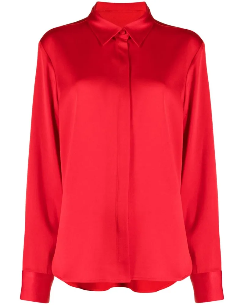 Alex Perry Button-down-Hemd mit Satin-Finish - Rot Rot