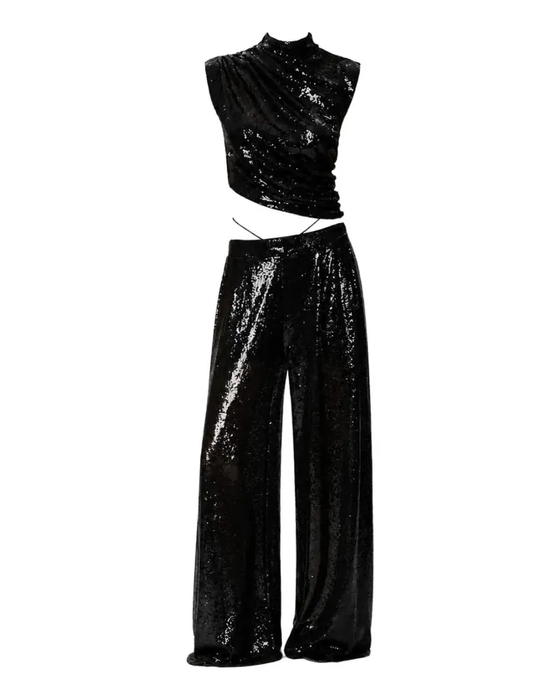 Amazuìn Jumpsuit mit Pailletten-Stickerei - Schwarz Schwarz