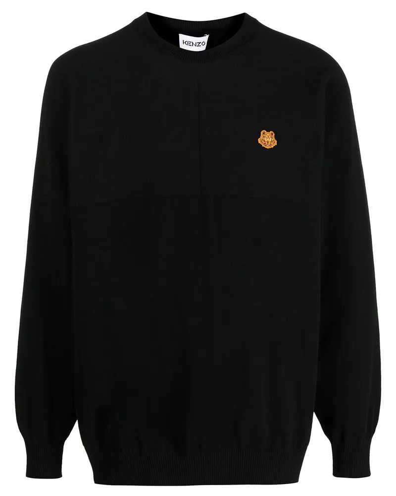 Kenzo Pullover mit Tiger-Patch - Schwarz Schwarz