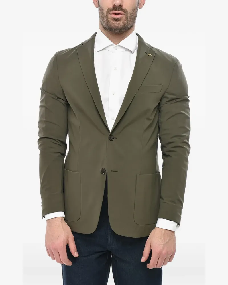 Corneliani single-breasted stretch blazer - Grün Grün