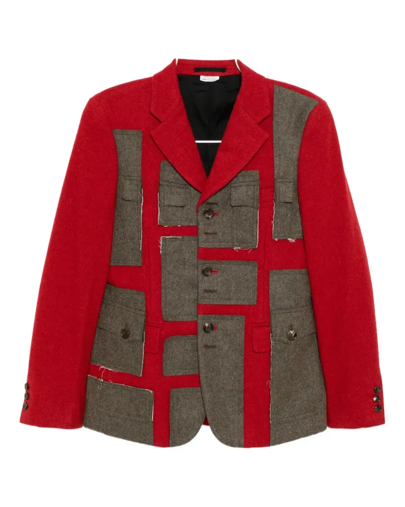 Comme des Garçons Jacke im Patchwork-Look - Rot Rot