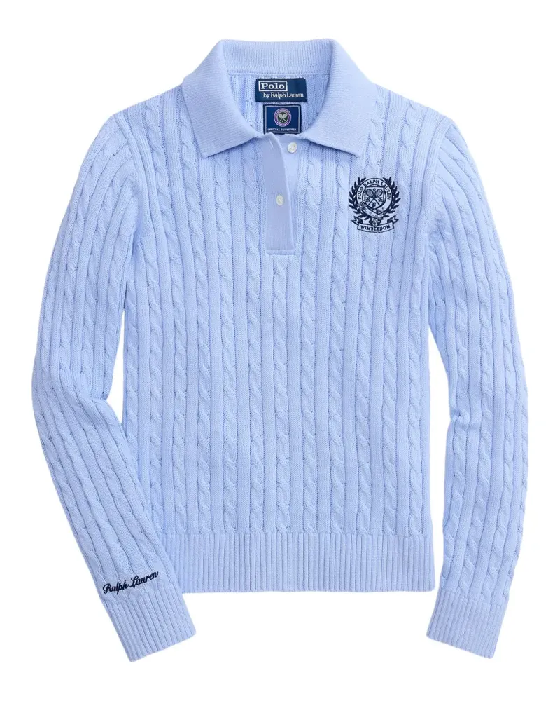 Ralph Lauren Polo-Pullover mit Zopfmuster - Blau Blau