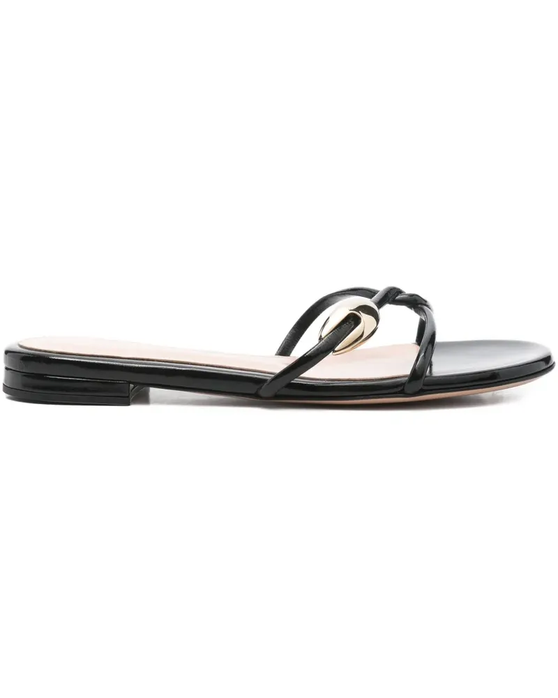 Gianvito Rossi Sandalen mit Knotendetail - Schwarz Schwarz