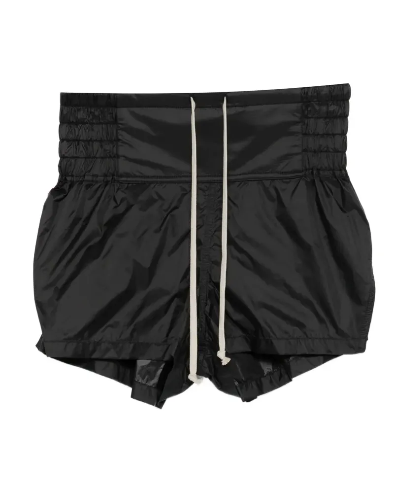 Rick Owens Geraffte Boxerhose mit Kordelzug - Schwarz Schwarz