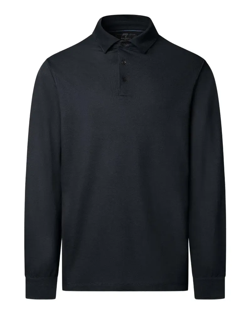 Hackett Langärmeliges Poloshirt - Blau Blau