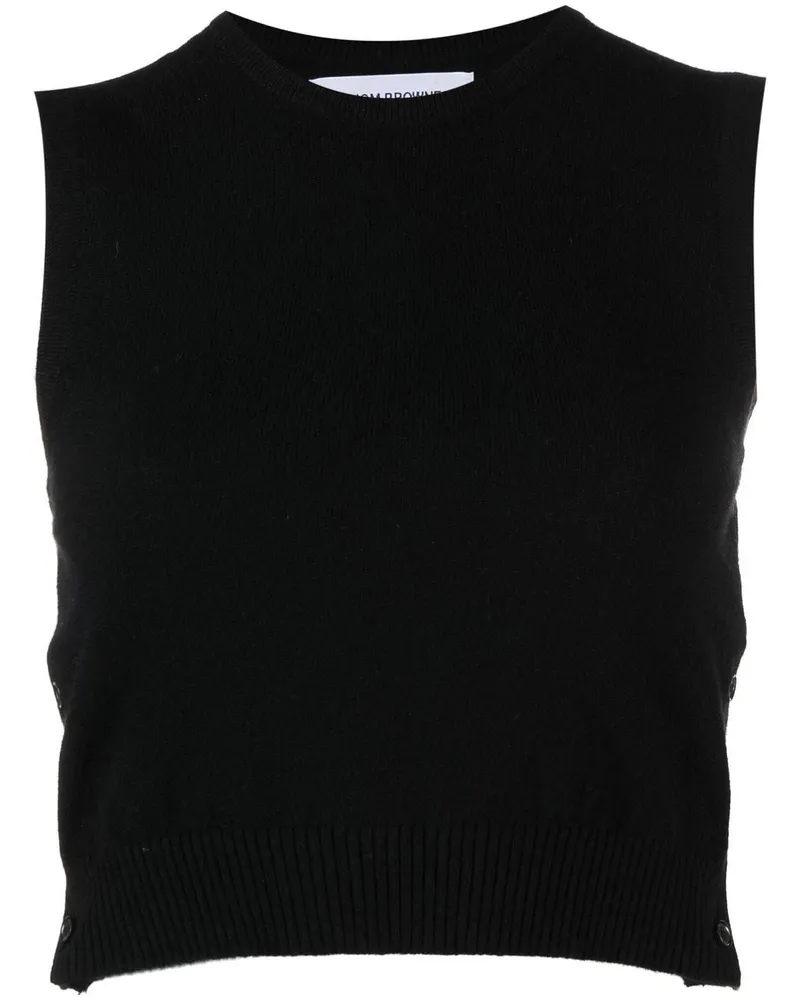 Thom Browne Cropped-Oberteil aus Kaschmir - Schwarz Schwarz