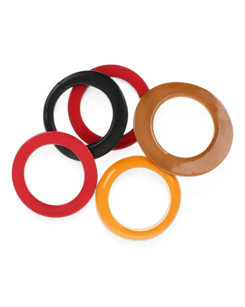 Dsquared2 Runde Armbänder (5er-Set) - Rot Rot