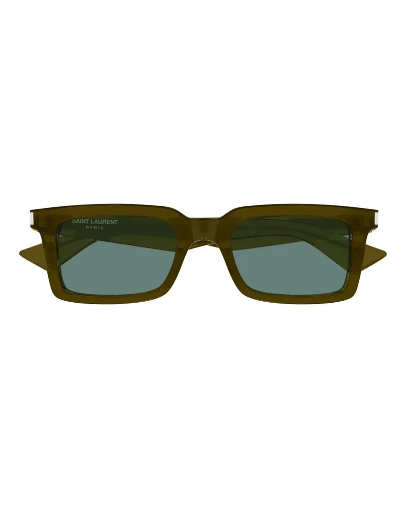 Saint Laurent Sonnenbrille mit eckigem Gestell - Braun Braun