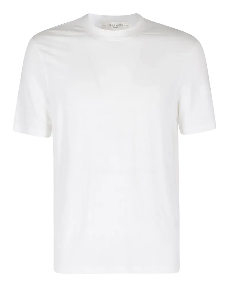 Filippo de Laurentiis T-Shirt mit rundem Ausschnitt - Weiß Weiß