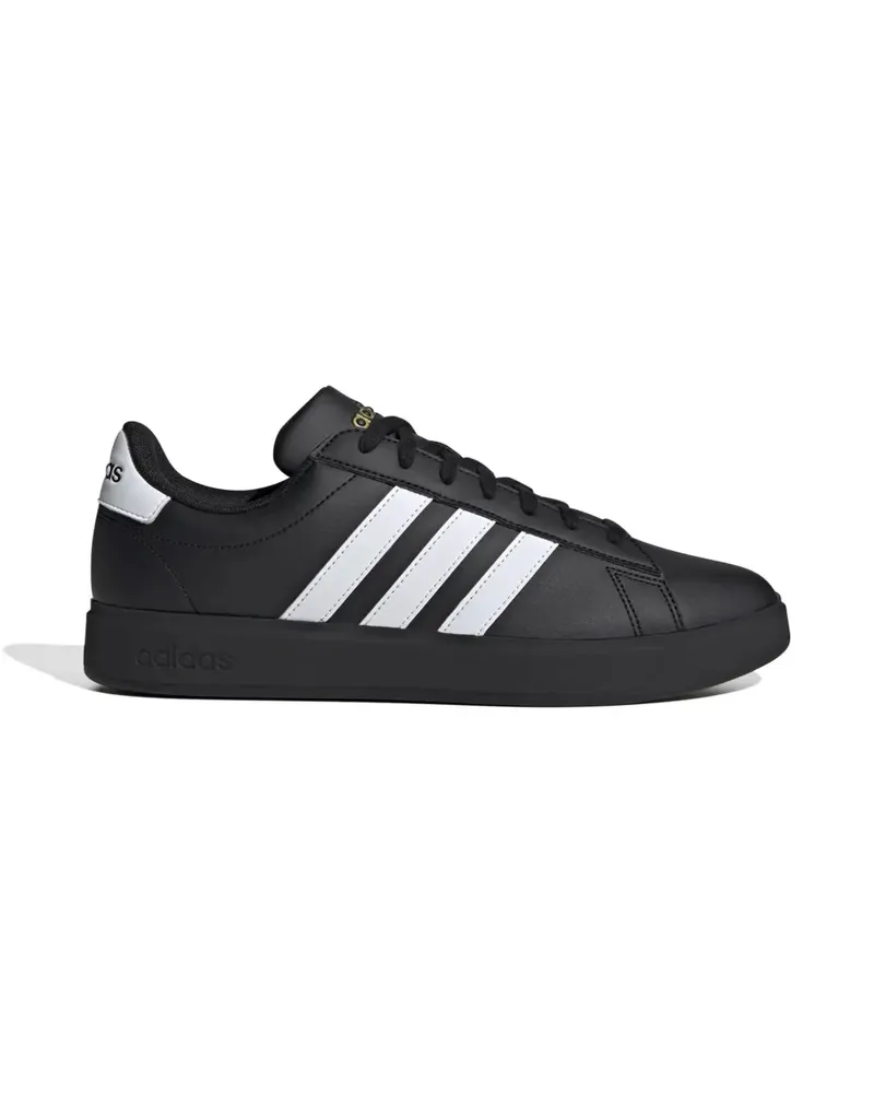 adidas Gestreifte Court Sneakers - Schwarz Schwarz
