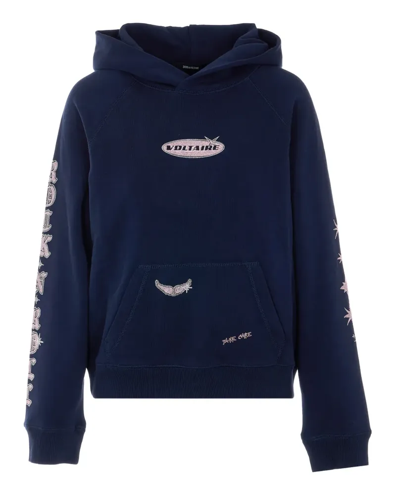 Zadig & Voltaire logo-lettering hoodie - Blau Blau