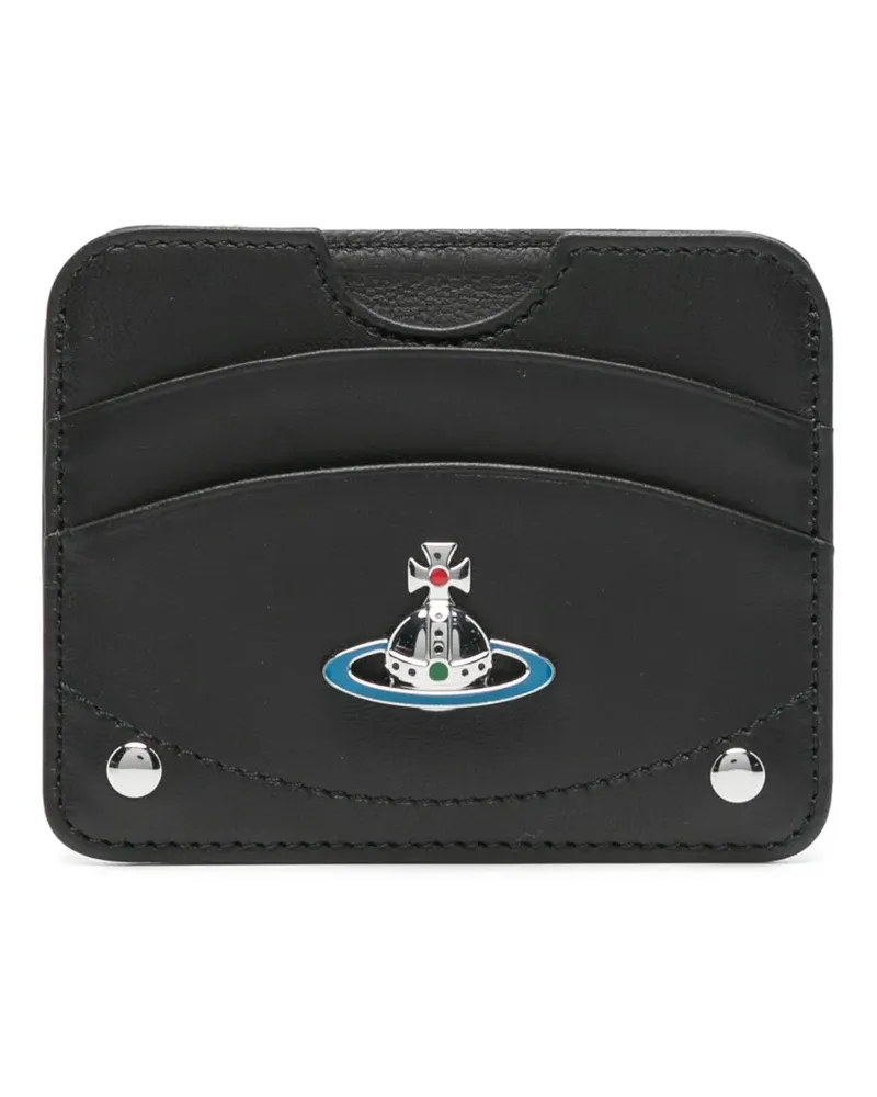 Vivienne Westwood Kartenetui mit Orb-Schild - Schwarz Schwarz