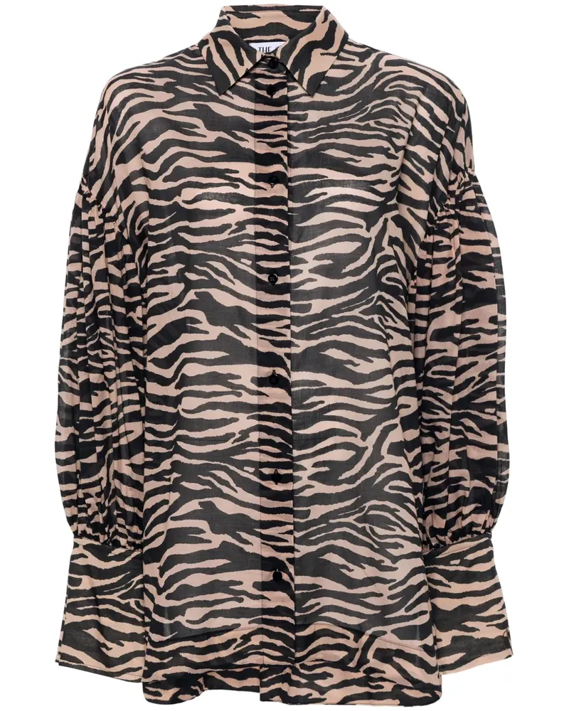 ATTICO Hemd mit Zebra-Print - Braun Braun