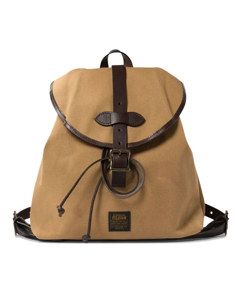 Filson Mittelgroßer Rucksack mit Lederdetails - Nude Nude