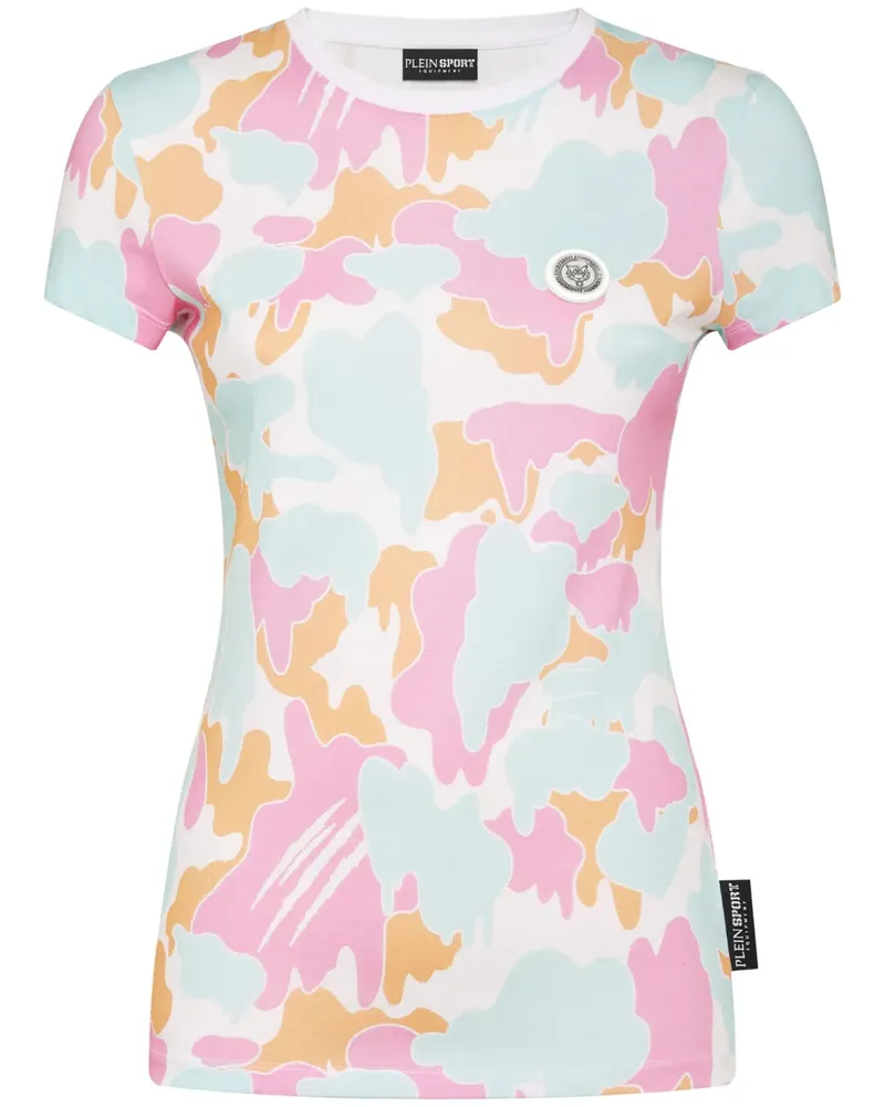 Philipp Plein T-Shirt mit Camouflage-Print - Rosa Rosa