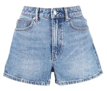 Shorts mit hohem Bund - Blau