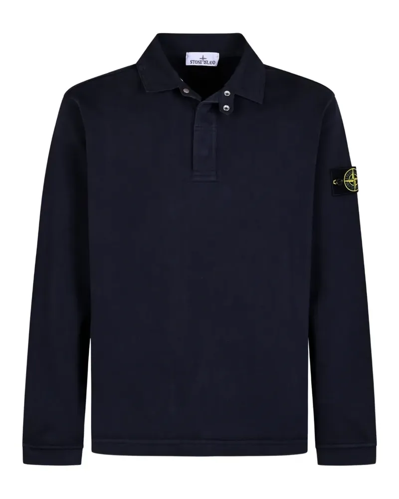 Stone Island 6100001 logo-patch polo shirt - Blau Blau