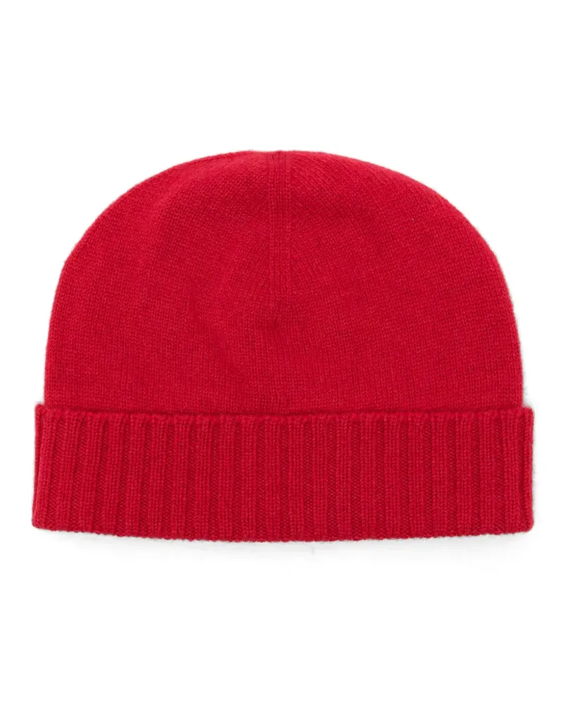 Malo ribbed-trim knitted beanie hat - Rot Rot