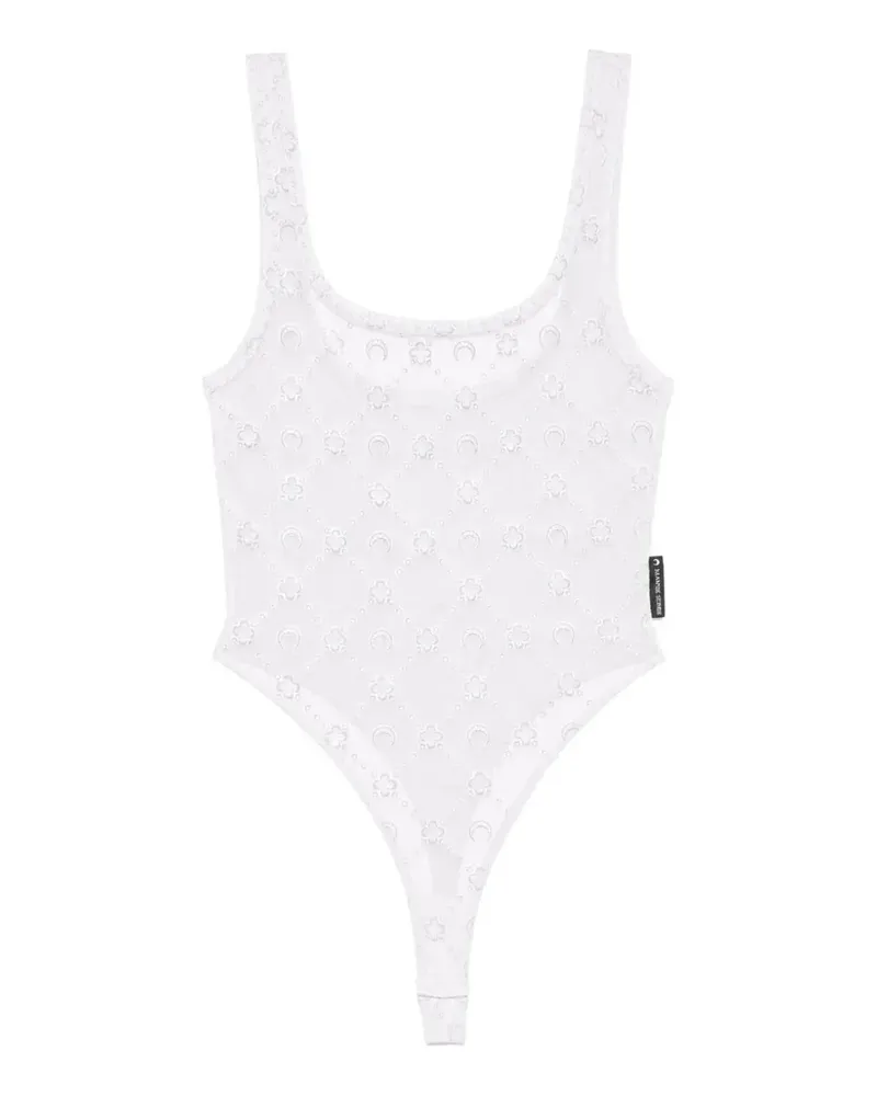 Marine Serre Ärmelloser Body - Weiß Weiß